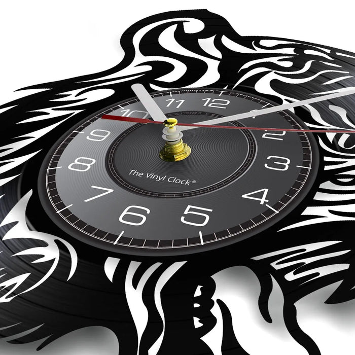 Wild Tiger Vinyl Record Wall Clock