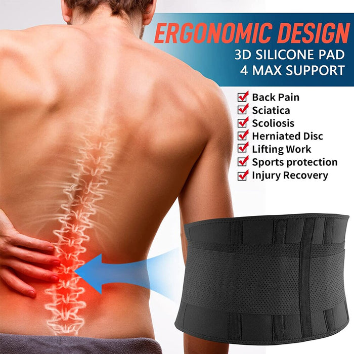 Adjustable Anti-skid Back Brace For Men Women Lower Back Pain Herniated Disc