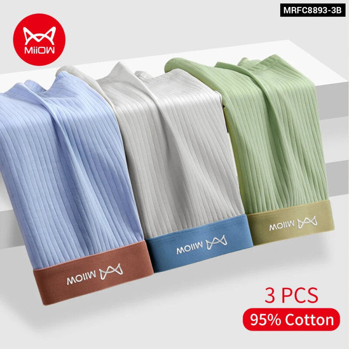 Pack Of 3 Mens Cotton Boxer Shorts Soft Antibacterial