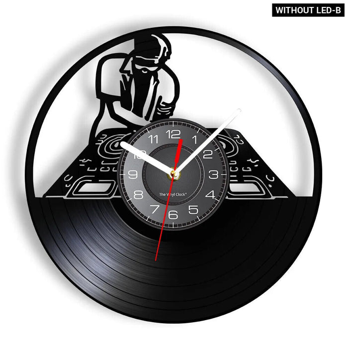 Retro Dj Vinyl Record Wall Clock For Music Lovers