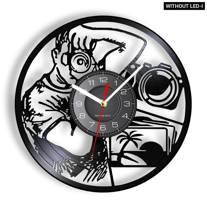 Pographers Vinyl Record Wall Clock