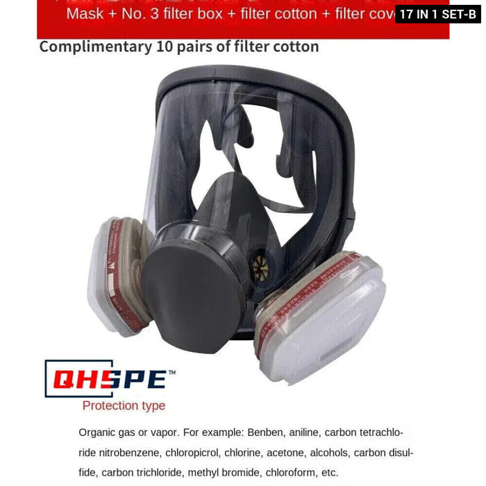 Full Face Anti Fog Gas Mask For Industrial Painting And Safety