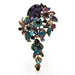 Crystal Flower Brooch 3 Colour Palace Style Pin