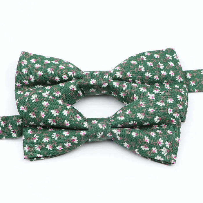 Colourful Floral Bow Ties Fashionable Cotton For Weddings And Parties