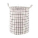 Large Foldable Plaid Fabric Laundry Basket