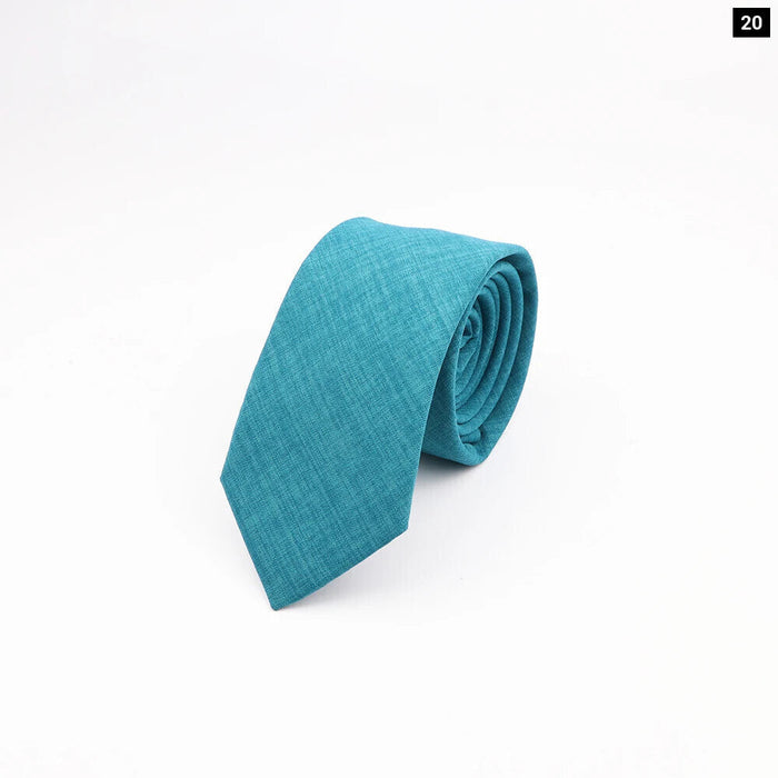 Sage Green Cotton Necktie For Weddings And Parties