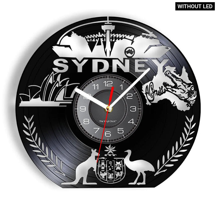 Sydney Skyline Vinyl Record Wall Clock