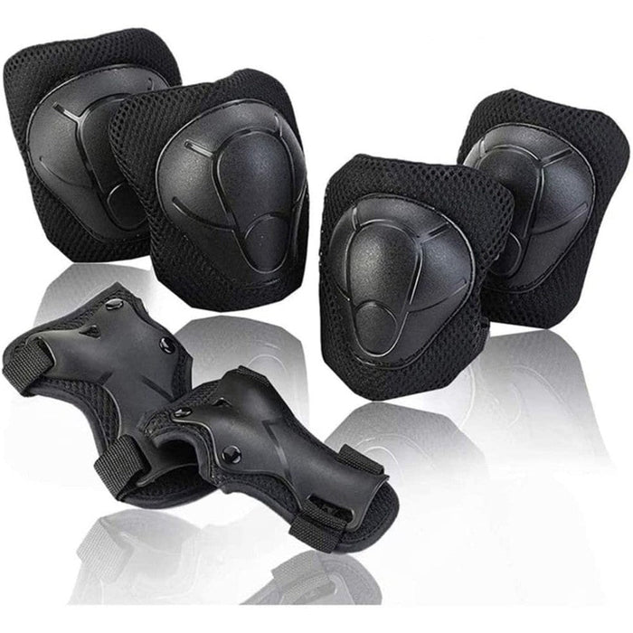 6PCS Kids Sports Protection Set Adjustable Knee Elbow Wrist Pads for Roller Skating Cycling