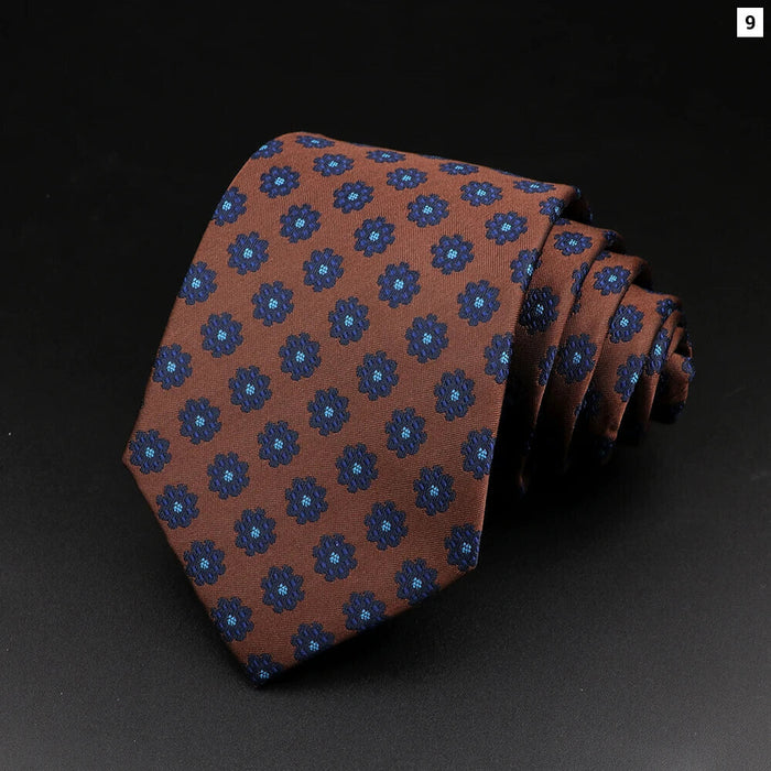 Mens Tie Paisley Floral Striped For Business Weddings And Daily Wear