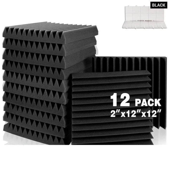 Sound Absorbing Noise Sponge Foam 12 Pcs Sound Proof Insulation Studio Acoustic Foam Panels Ktv House Isolation Home Decoration