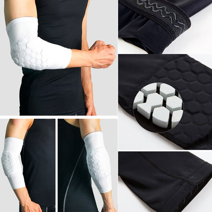 1 Piece Crashproof Honeycomb Elbow Compression Sleeve For Cycling Running Basketball