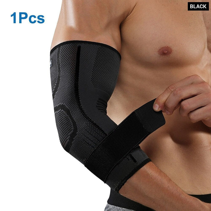 1 Pc Elastic Elbow Protective Bandage Absorb Sweat Pad For Basketball