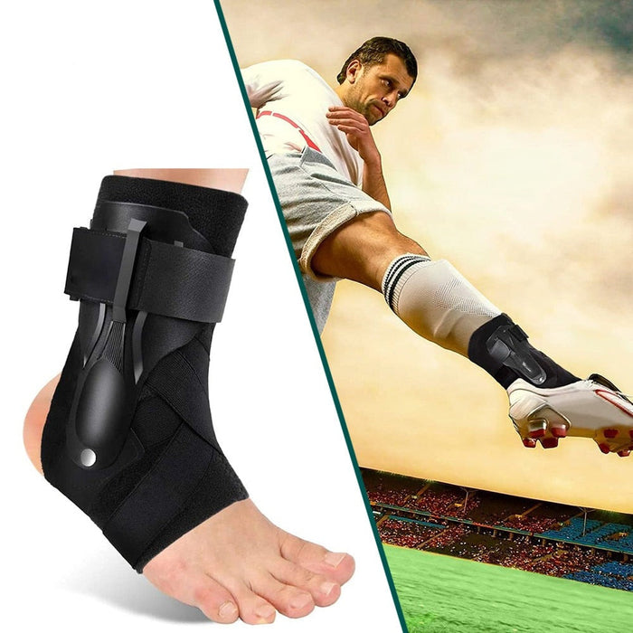 1 Piece Sports Ankle Sprained Brace With Side Stabilizers For Basketball Soccer Volleyball