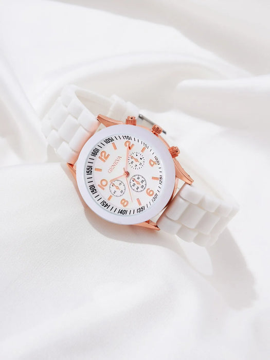 Women Watches Fashion Luxury Brand Women'S Watch Silicone Strap Quartz Wrist Watch For Female