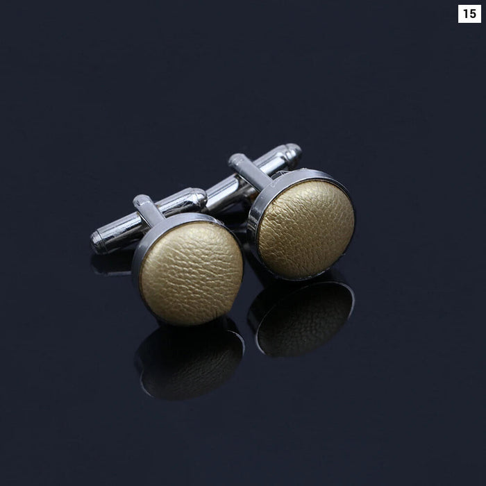 Solid Colour Cufflinks Mens Wedding Accessory