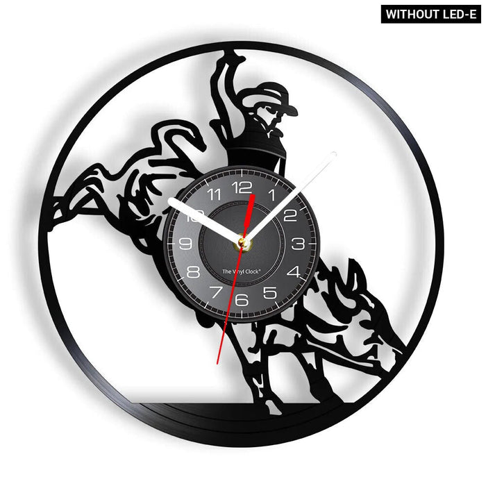 Western Horse Vinyl Record Wall Clock