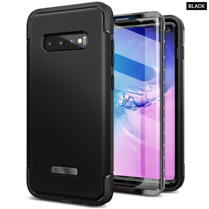 Rugged Shockproof Full Body Case For Samsung Galaxy S10Plus With Screen Protector