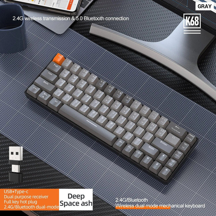 68 Key Wireless Mechanical Keyboard