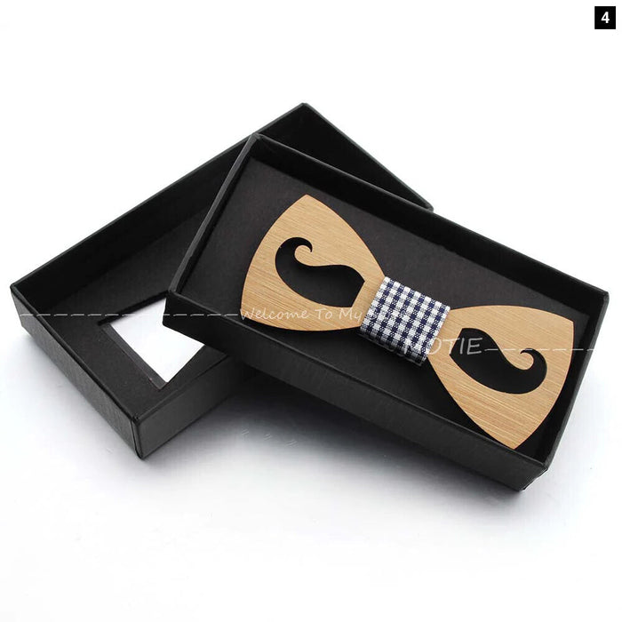 Wooden Hollow Out Bowtie For Parties Weddings And Gifts