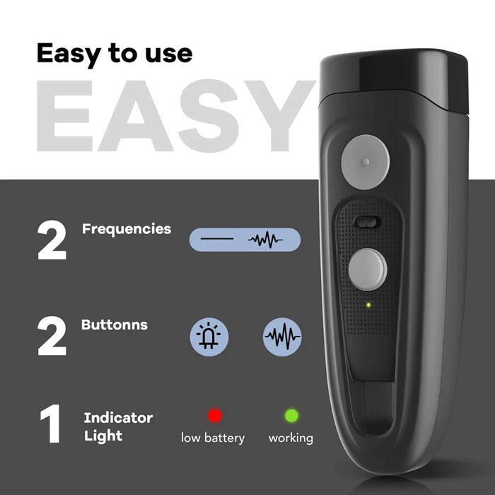 Ultrasonic Dog Repeller Barking Control With Led Flashlight