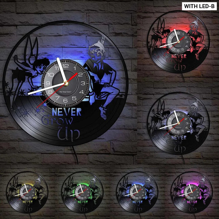 Neverland Vinyl Record Clock