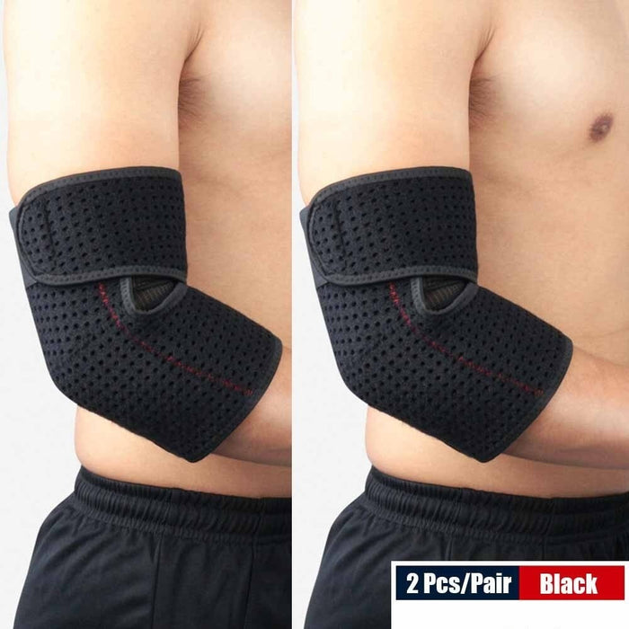 2Pcs Adjustable Elbow Support Brace Wrap for Golfer Bursitis Tendonitis