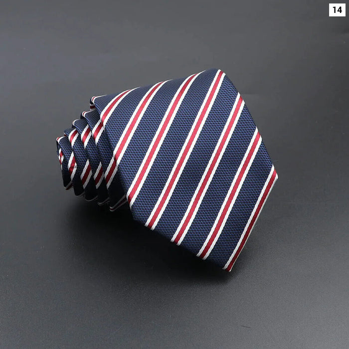 Blue Plaid Striped Tie 8Cm Classic Necktie For Mens Fashion For Daily Wear Weddings And Gifts