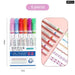 6 Colour Double Line Outline Marker Pen Quick Dry