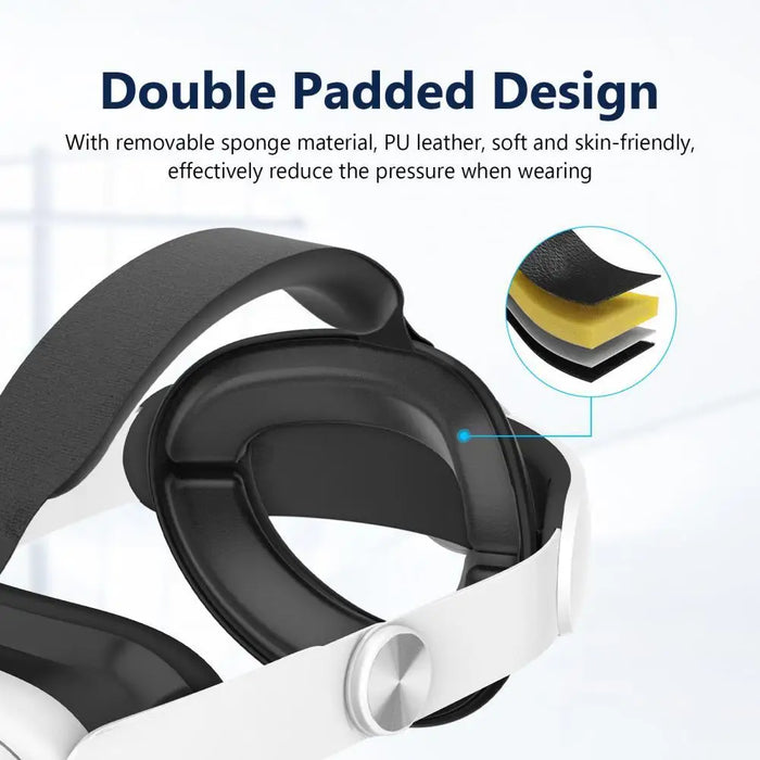 For Oculus Quest 3 Vr Comfortable To Wear Headset Elite Adjustable Head Strap