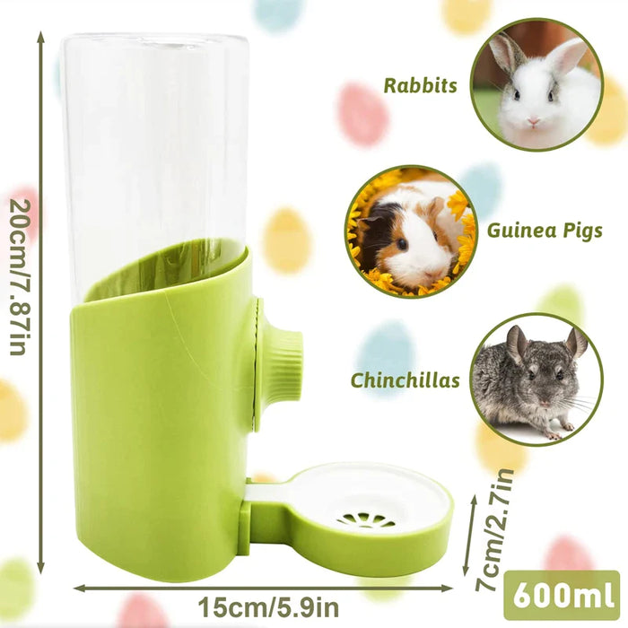 No Drip Small Animal Water Bottle 600Ml Gravity Dispenser