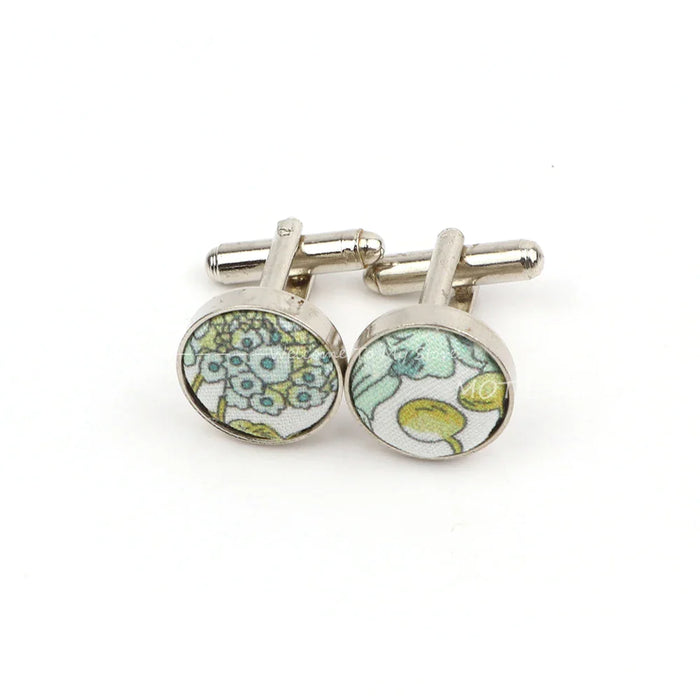 Floral Metal Cufflinks Daily Wear Accessory