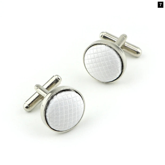 Plaid Cufflinks For Men