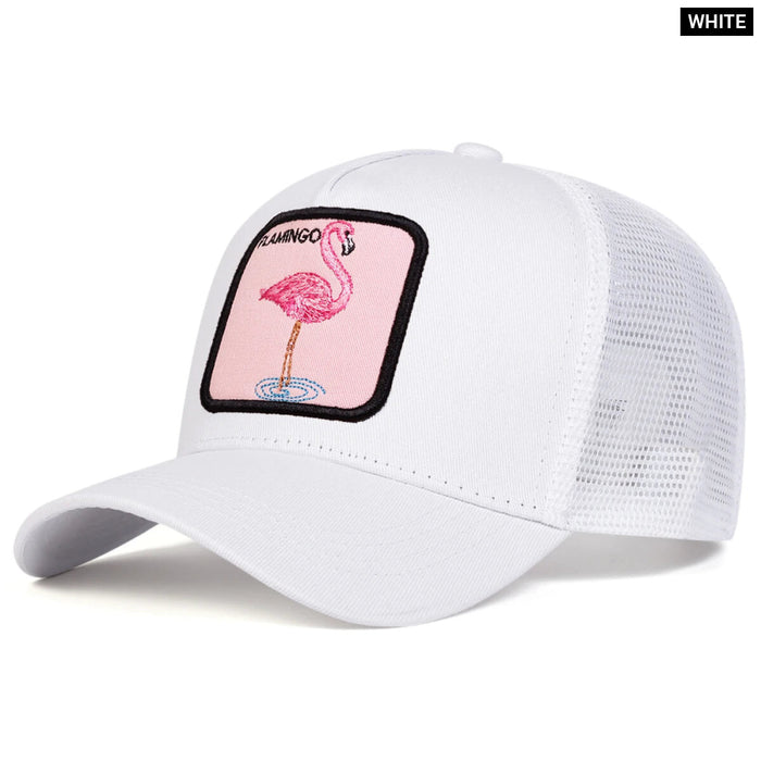 Adjustable Flamingo Baseball Cap / Hat For Outdoor Sun Protection