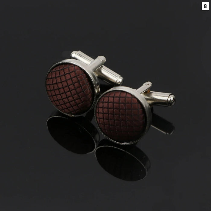 Plaid Cufflinks For Men