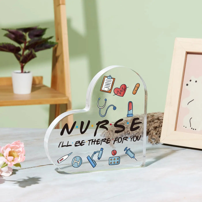 Thank You Nurse Gift Heart Shaped Desktop Decor