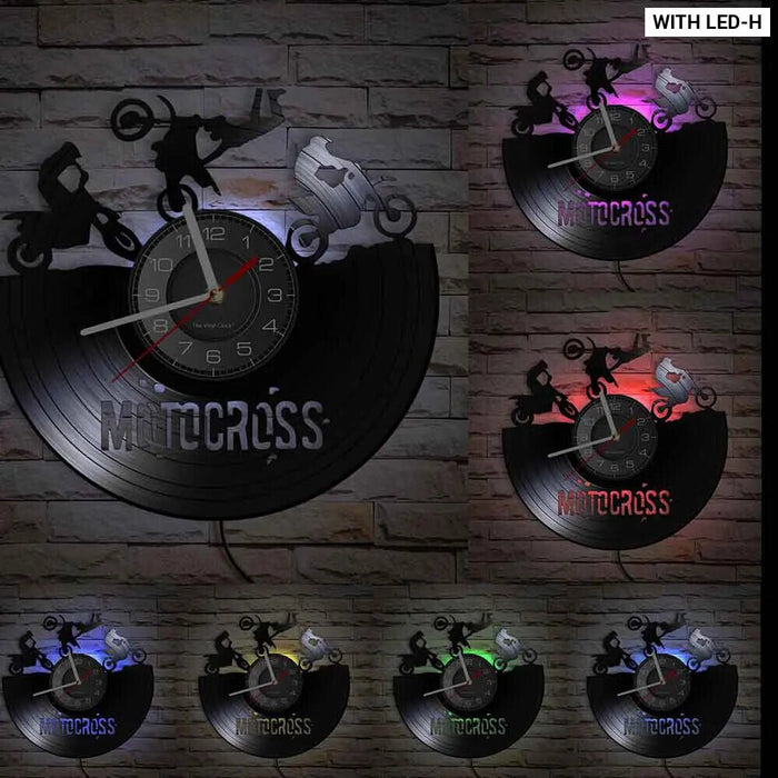 Motocross Vinyl Record Wall Clock