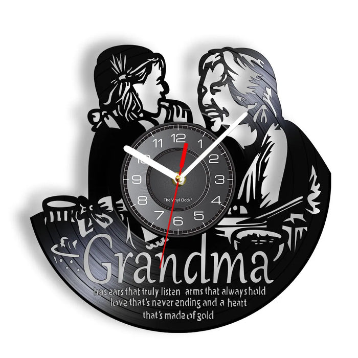 Personalized Grandma And Granddaughter Wall Clock