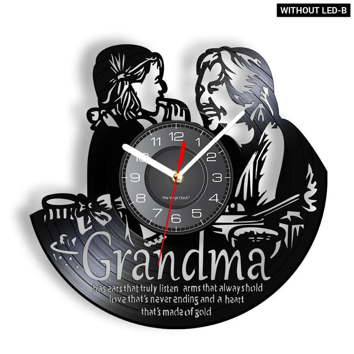 Personalized Grandma And Granddaughter Wall Clock