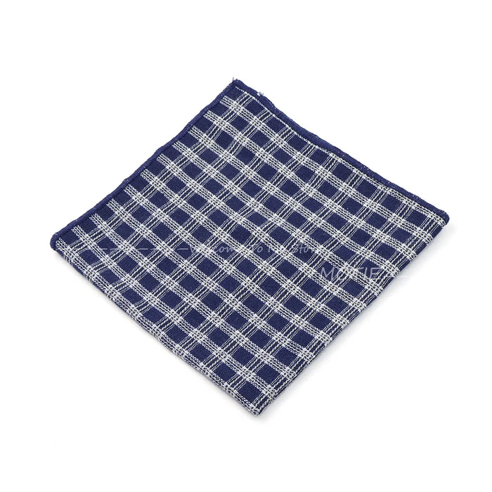 Classic Cotton Plaid Hankerchiefs For Weddings