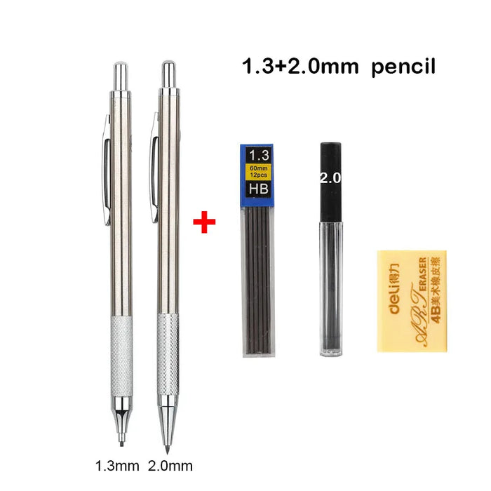 Full Metal Mechanical Pencil Set 0.3 To 2.0Mm Art