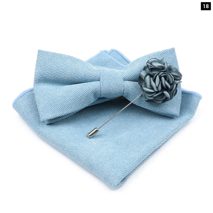 Super Soft Suede Bowtie Set For Weddings