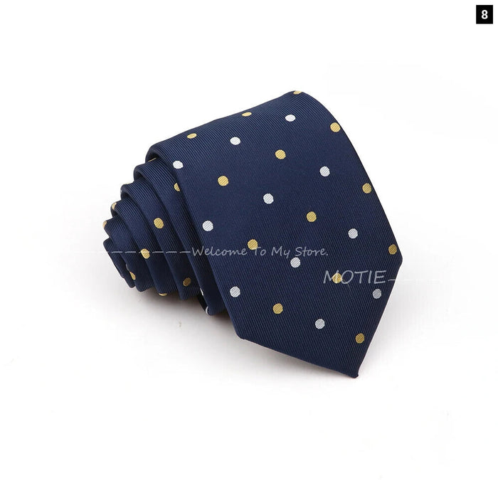 Blue Striped Necktie For Weddings And Parties