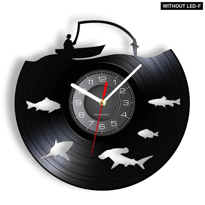 Handmade Fishing Wall Clock For Fishermen