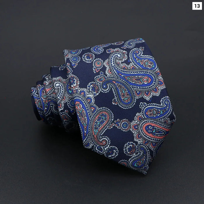 Super Soft Paisley Necktie 7Cm Slim Business Tie For Men