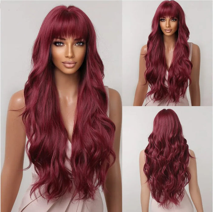 Water Wave Wig With Bangs For Women Cosplay And Party Ready