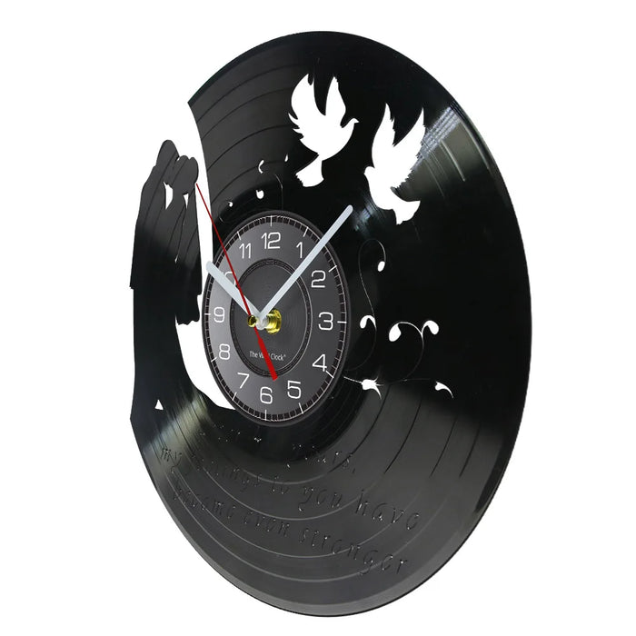 Custom Vinyl Record Wedding Clock