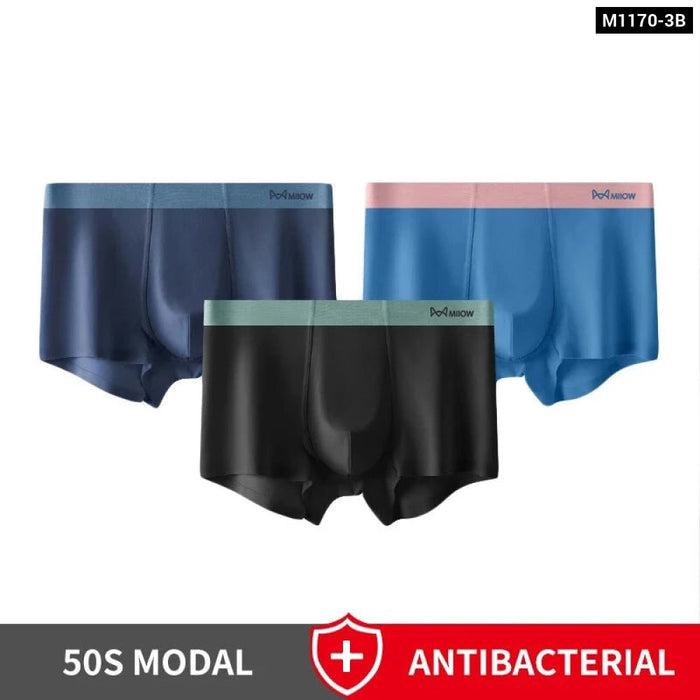 Pack Of 3 Modal Mens Boxer Shorts