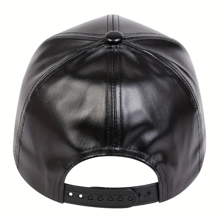 Adjustable Leather Baseball Cap / Hat For Outdoor Wear