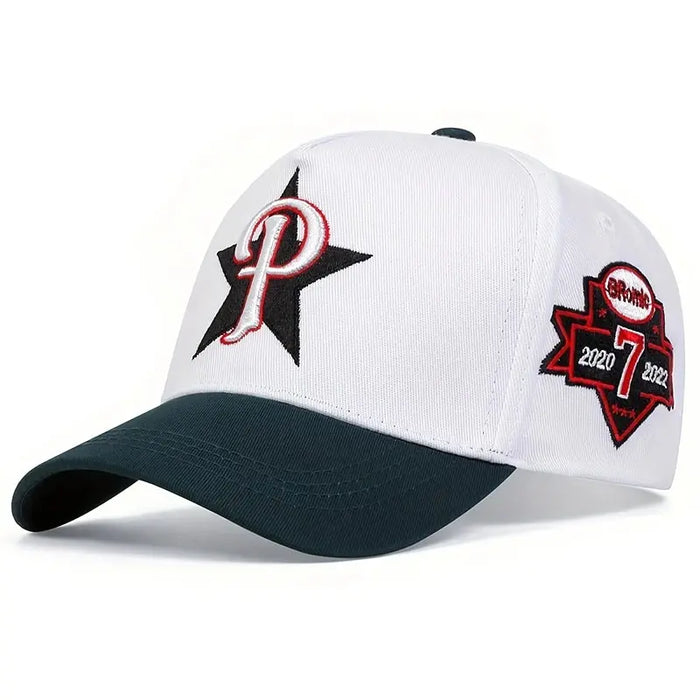 Adjustable 7 Baseball Cap / Hat P Letter Embroidery Star Design