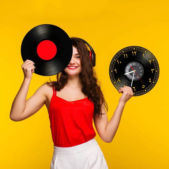 Jewish Vinyl Record Wall Clock